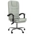 Silla de oficina reclinable con masaje terciopelo gris