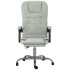 Silla de oficina reclinable con masaje terciopelo gris