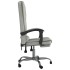 Silla de oficina reclinable con masaje terciopelo gris