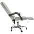 Silla de oficina reclinable con masaje terciopelo gris