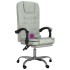 Silla de oficina reclinable con masaje terciopelo gris