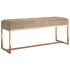 Banco de terciopelo beige 110x36x45