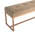 Banco de terciopelo beige 110x36x45