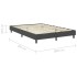 Estructura de cama Box Spring tela gris 160x200