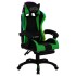 Silla gaming con luces LED RGB cuero sintético verde y