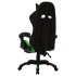 Silla gaming con luces LED RGB cuero sintético verde y