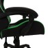 Silla gaming con luces LED RGB cuero sintético verde y