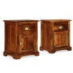 Mesitas de noche 2 uds madera maciza de sheesham 40x30x50 cm