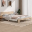 Estructura de cama de madera maciza de pino 160x200 cm