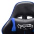 Silla de gaming con reposapiés cuero sintético negro y