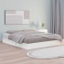 Estructura cama de madera maciza blanca super king 180x200