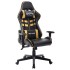 Silla de gaming de cuero sintético negro y