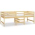 Estructura de cama madera maciza de pino 90x200