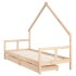 Estructura de cama para niños con cajones madera pino 80x200