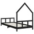 Estructura de cama para niños madera de pino negro 90x190