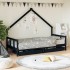 Estructura de cama niños con cajones madera pino negro