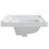 Lavabo de baño rectangular cerámica blanco 91,5x48x23