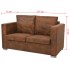 vidaXl Sofa de 2 plazas 137x73x82 cm piel de ante