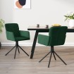 Sillas de comedor giratorias 2 unidades terciopelo verde oscuro