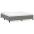 Estructura de cama tela gris oscuro 180x200