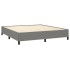 Estructura de cama tela gris oscuro 180x200