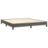 Estructura de cama de terciopelo gris oscuro 180x200