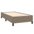 Estructura de cama de tela gris taupe 80x200