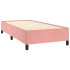 Estructura de cama de terciopelo rosa 100x200