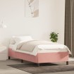 Estructura de cama de terciopelo rosa 90x200 cm