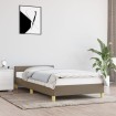 Estructura de cama con cabecero de tela gris taupe 90x200 cm