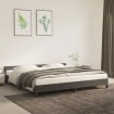 Estructura cama con cabecero terciopelo gris oscuro 200x200 cm