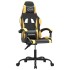 Silla gaming giratoria cuero sintético negro y