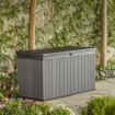 Keter Caja de almacenamiento para jardín Darwin gris 570 L