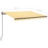 Toldo manual retráctil con LED amarillo y blanco 3,5x2,5