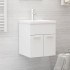 Mueble con lavabo blanco madera