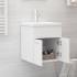 Mueble con lavabo blanco madera