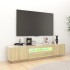 Armario TV con luces LED color roble Sonoma 180x35x40