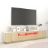 Armario TV con luces LED color roble Sonoma 200x35x40