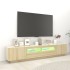 Armario TV con luces LED color roble Sonoma 200x35x40