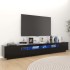 Mueble para TV con luces LED negro 260x35x40