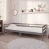 Sofá cama con colchón madera de pino maciza gris 90x200