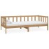 Sofá cama y colchón madera pino maciza marrón miel 90x200