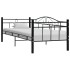 Estructura de cama de metal negro 90x200