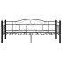 Estructura de cama de metal negro 90x200