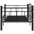 Estructura de cama de metal negro 90x200