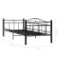 Estructura de cama de metal negro 90x200