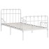 Estructura de cama con base de listones metal blanco 90x200