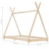 Estructura de cama infantil de madera maciza de pino 80x160