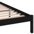 Estructura de cama madera maciza de pino negro 200x200