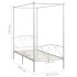 Estructura de cama con dosel metal blanco 120x200